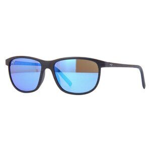 New MAUI JIM Dragons Teeth Blue Polarised Square B811 03S Sunglasses Women